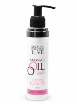 Huile de massage comestible Barbe à papa 100ml - SEZ053A